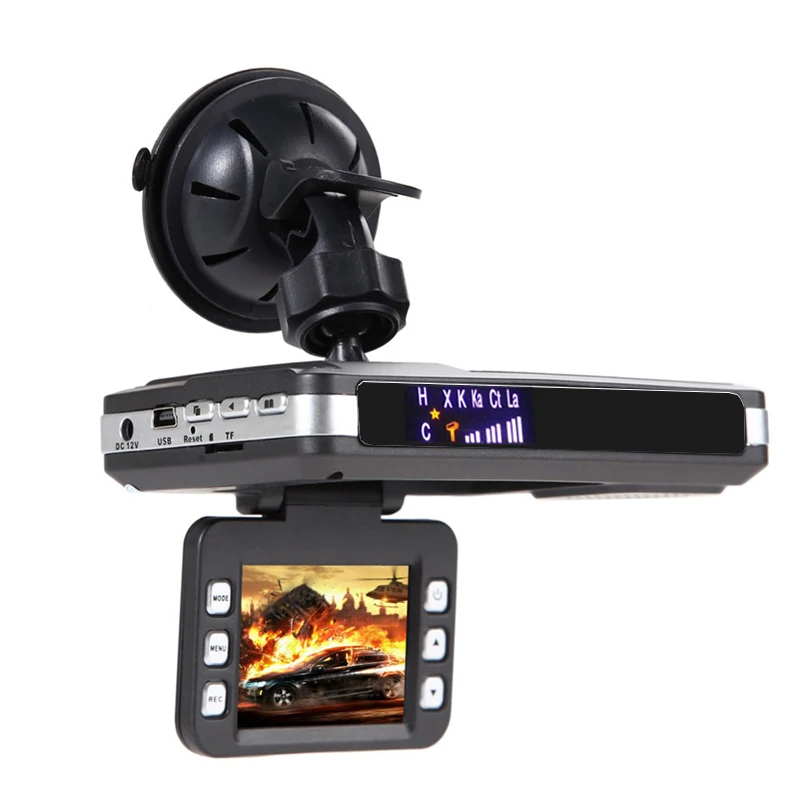 Car DVR Recorder Rad Detector  2 IN1 VGR-Plush 360 Degree Full Band X K Ka VGR Anti Laser Signature English Or Russian Language