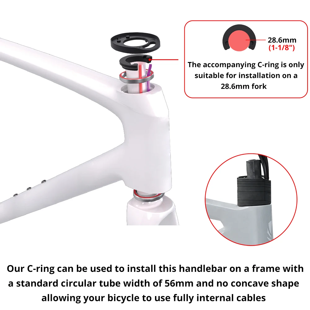 RACE Creston IC SL Carbon Handlebar Internal Routing Road Bicycle HandleBar Di2 Matte Black Integrated  Cockpit With mount,-6°