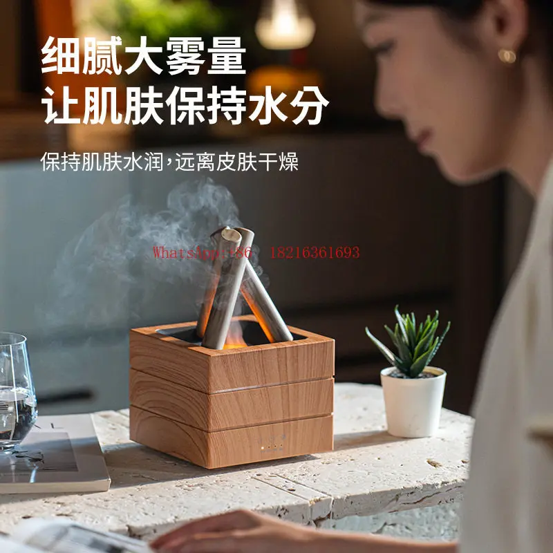 

Home Living Room Bedroom Office Sleep Atmosphere Remote Control Color Flame Humidifier