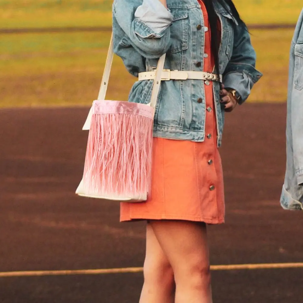 حفلة لتقوم بها بنفسك فستان الزفاف الحرف اكسسوارات 8-10 سنتيمتر واسعة ريش النعام تقليم 1 متر أعمدة طويلة الشريط Selvage