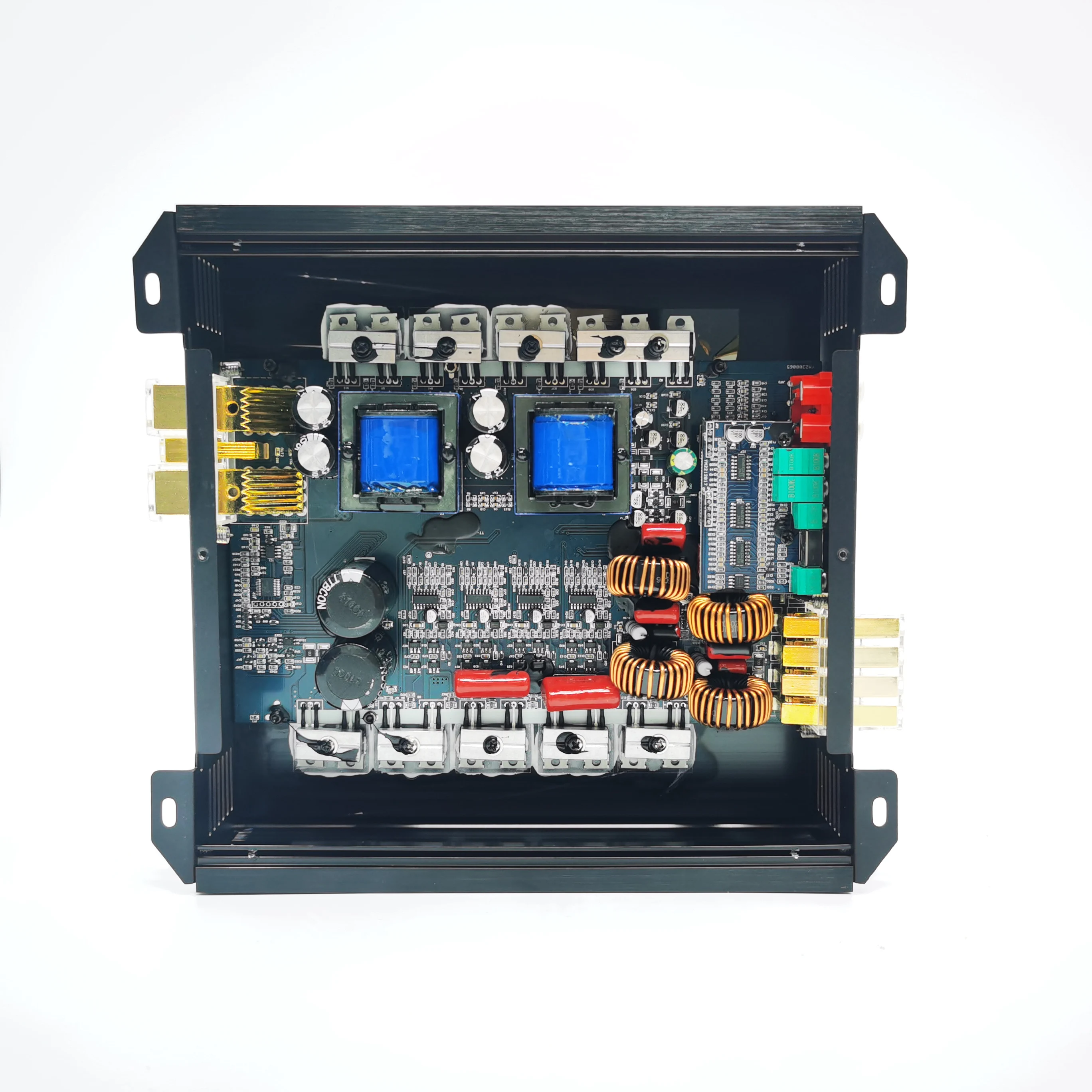 Factory 500.4 Aluminium 12V 4 Channel Class AB Subwoofer Car Audio Amplifier RMS Power 500W*4CH@ 1Ω/340W*4CH@ 2Ω/200W*4CH@ 4Ω