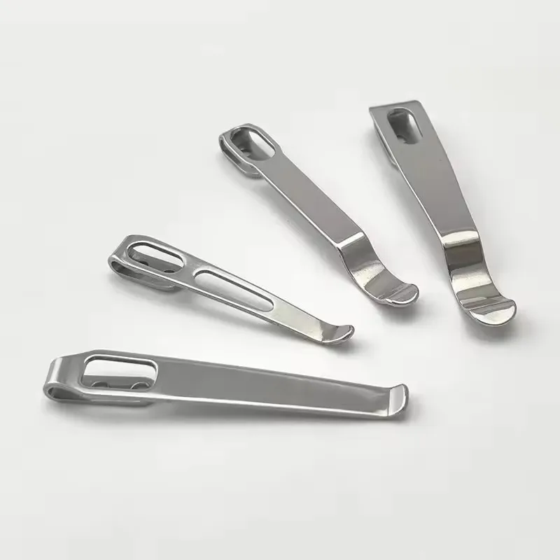 Nuova Clip posteriore in acciaio inossidabile per coltello da tasca Clip in vita coltelli pieghevoli manico accessori fai da te parti con viti da 3 pezzi