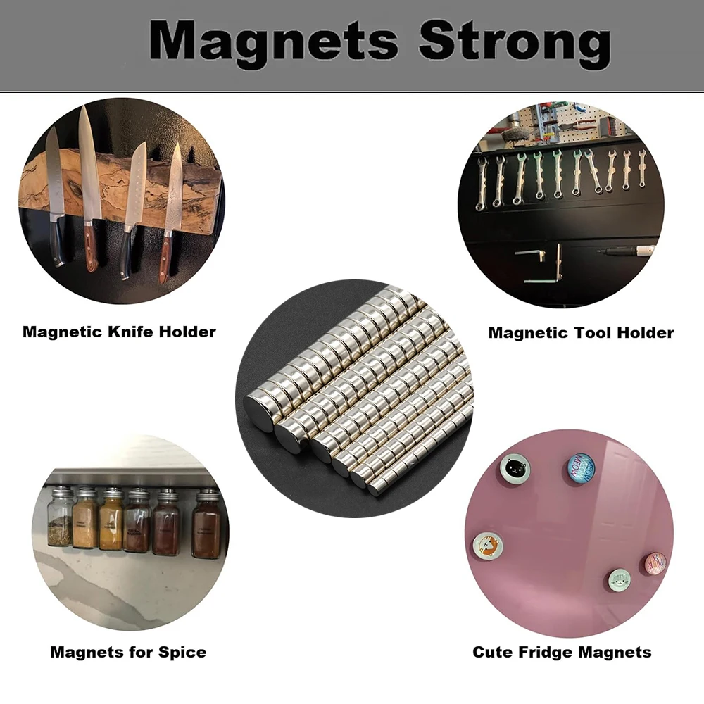 مغناطيس النيوديميوم القوي N35 NdfeB المغناطيسي الدائم imanes مغناطيس الثلاجة القوي للغاية 5x5 8x5 10x5 15x5 20x5 25x5 مللي متر