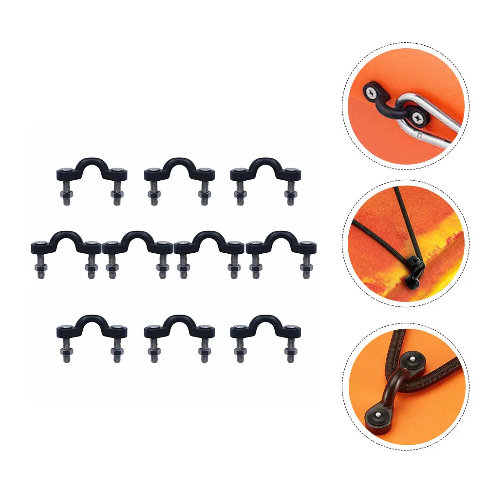 

50 Pcs Kayak Handle Buckle Suit Deck Rigging Kit Nylon Loops Screw Bungee Material Accessories Lightweight Durable Storage Easy