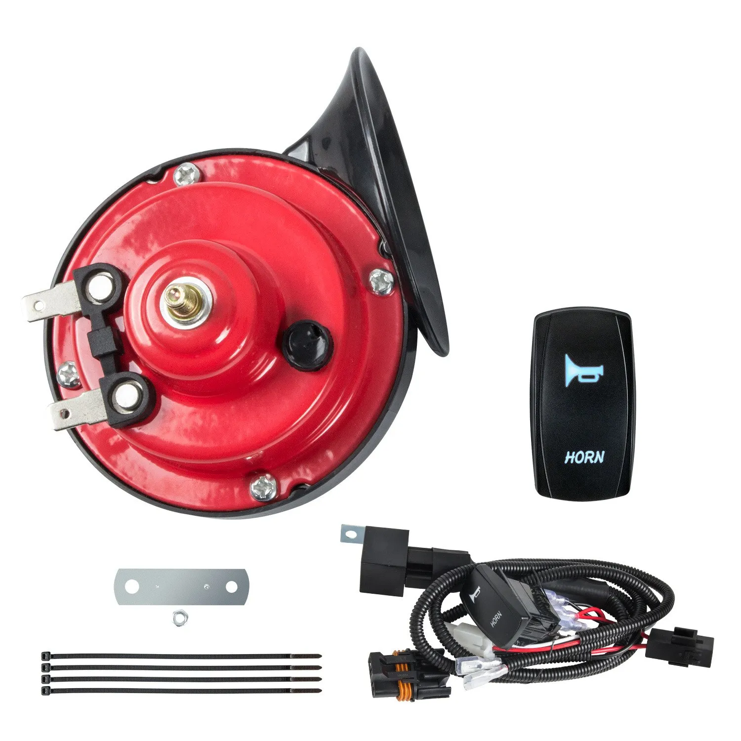 

Ac29-UTV ATV Universal 12V Horn Kit W/ Rocker Switch For Polaris RZR 800 XP Ranger Can-Am Maverick X3 Arctic Cat For CF Moto