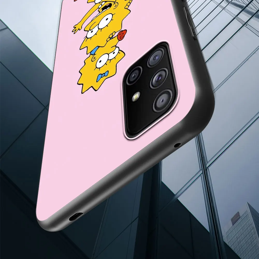 Homer-o Simpson Disney macio preto TPU tampa do telefone, estojo para Samsung Galaxy S23, S21, S20 FE, S24, S22 Ultra, S10, S10e, S9 Plus