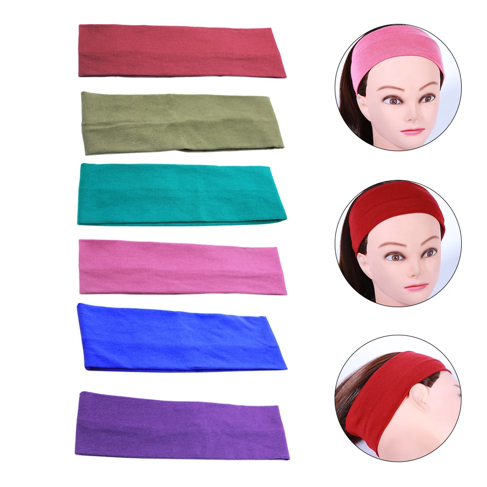 

6 Pcs Headbands for Women Athletic Yoga Headscarf Daily Use Elastic Hair Hoop Woman