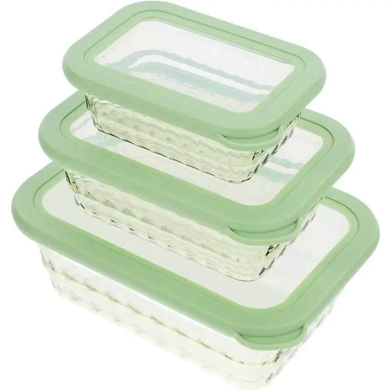 

^Прибытие коробки для хранения овощей 3 шт. набор контейнеров для хранения продуктов для салата, фруктов, закусок, держатели для консервации