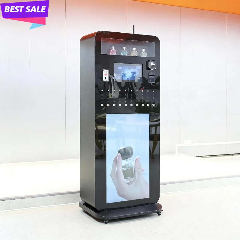 Compact Vending Perfume Machine for Brand Perfume Counters and Shopping Mall Locations in Brazil with QR Amber Customized