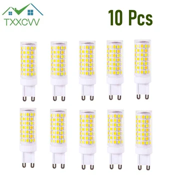 10 Pcs สว่าง G9 LED โคมไฟ AC220V 3W 5W 7W เซรามิค SMD2835 หลอดไฟ LED warm/Cool White Spotlight เปลี่ยนหลอดฮาโลเจนขายส่ง