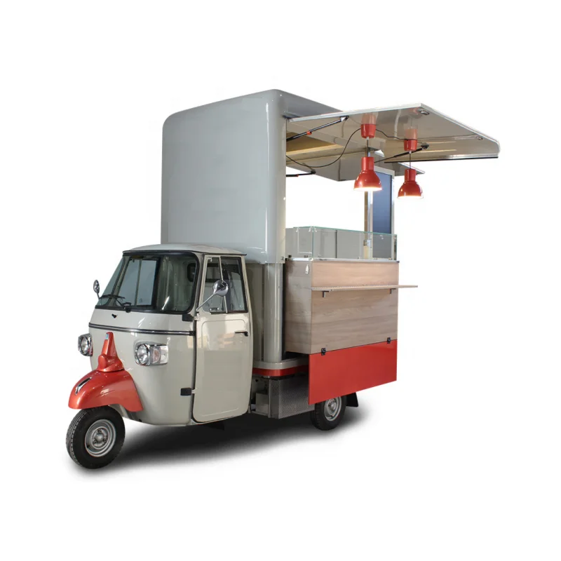 Mobile Fast Food Truck Motorcycle Coffee Street Food Hotdog Cart Tuk Tuk Bar Electric Food Tricycle With Full Kitchencustom