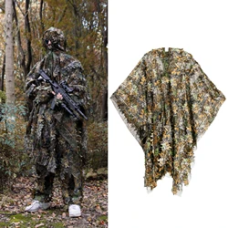 GUGULUZA Men Women Kids Outdoor Ghillie Suit Camouflage Clothes Jungle Suit CS Training Leaf