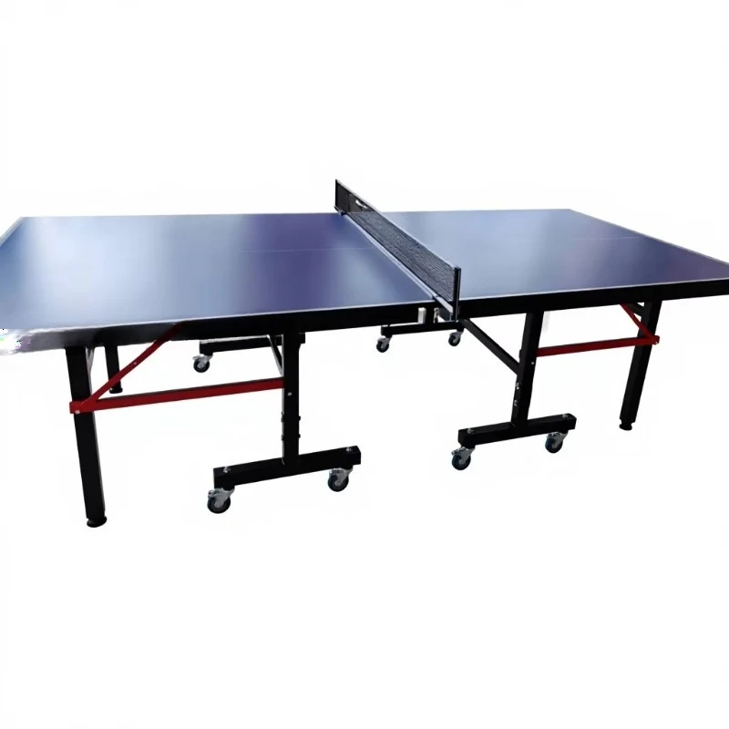 Double 18mm Folding Tennis Table Indoor Movable Standard Size Pingpong Table