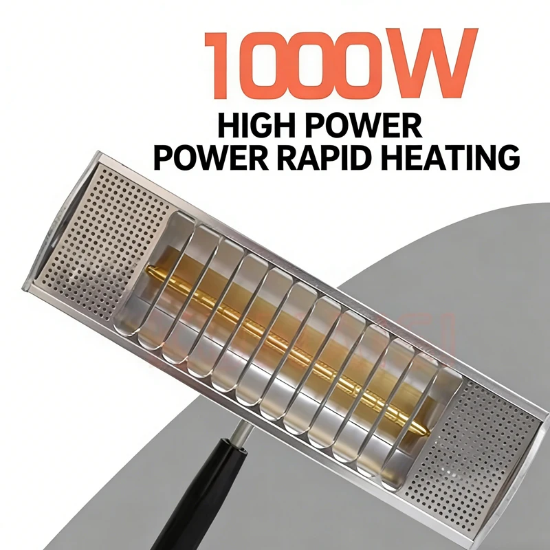 1000W Handheld Infrared Heat Lamp for Automotive Window Film Installation & Heat Rejection Testing Handheld Mobile Heat Lamp