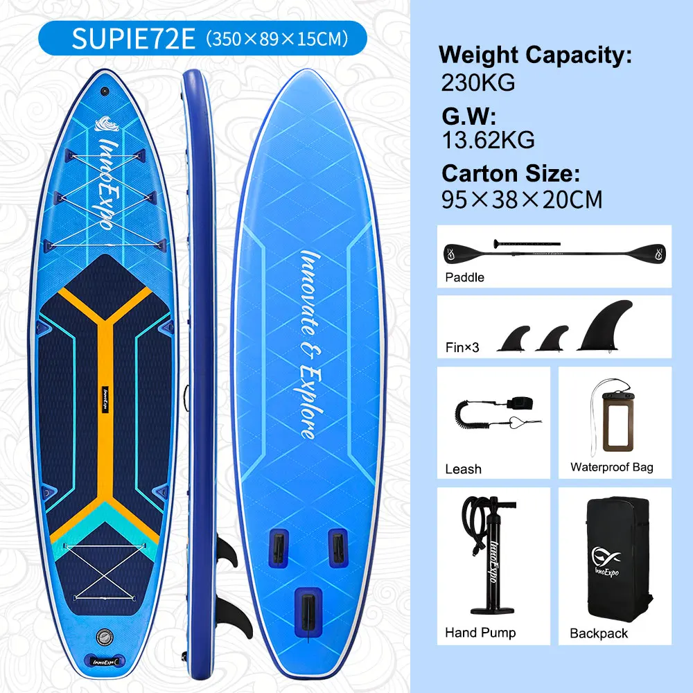 InnoExpo Opblaasbaar Stand Up Paddle Board met accessoires Opblaasbaar Paddleboard Surf Sup Board Antislip Watersport Paddleboard