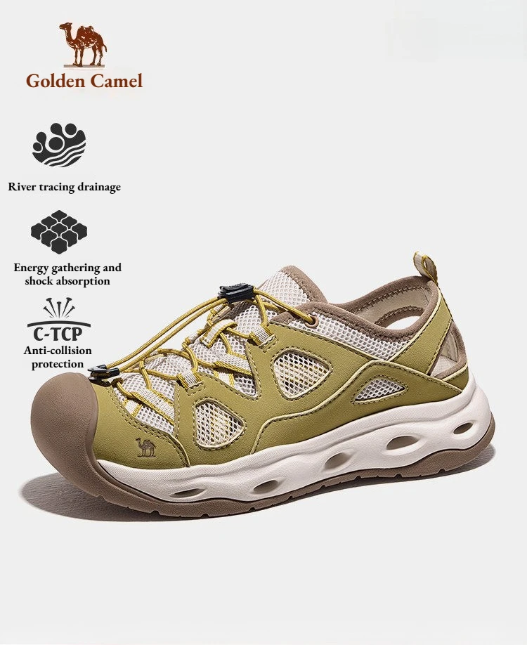 Golden Camel Outdoor Hiking Sandals for Women 2026 Summer Breathable Lightweight Quick Drying Wading Casual Trekking Shoes Men's