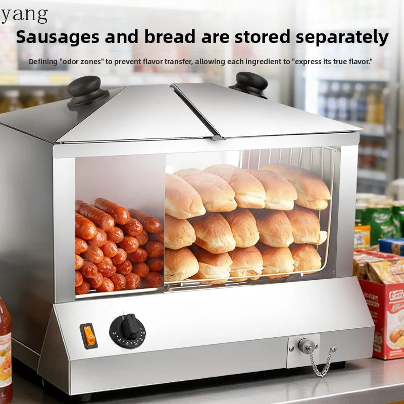 YJQ baking bread French fries hot dog machine stainless steel heating insulation dining car equipment commercial view 2