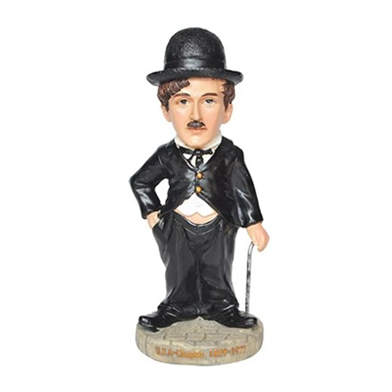 Charlie Chaplin, artisanat créatif américain en résine, Statue de célébrité du monde, Souvenir de to
