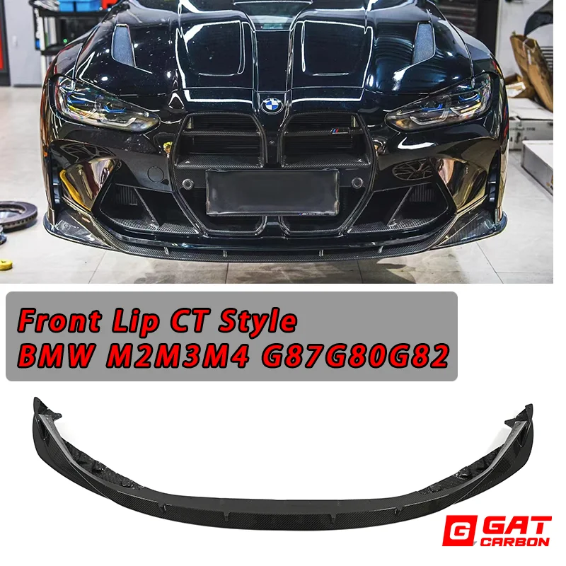 

For BMW M3 M4 G80 G82 Dry Carbon Fiber CT Style Front Lip Diffuser Lower Lip Bodykit