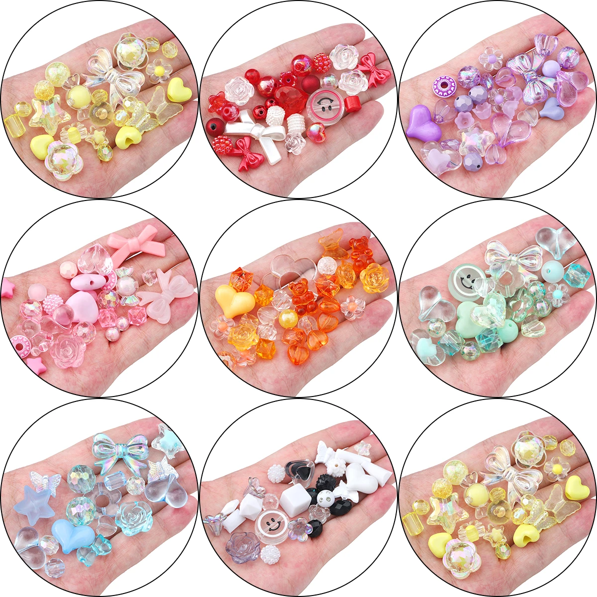 خمر الباروك الاكريليك حبة صندوق أعمى ، DIY بها بنفسك ، قلادة اليدوية ، سوار ، قلادة مطرز ، اكسسوارات المجوهرات ، 30 جرام