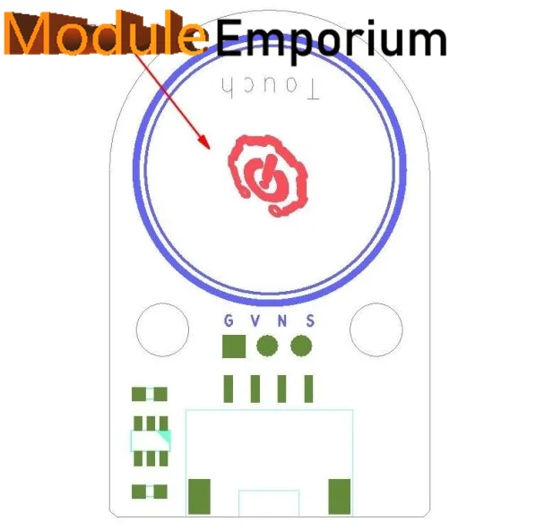 Módulo de Interruptor táctil de doble cara, Sensor táctil, interfaz 4P/3P