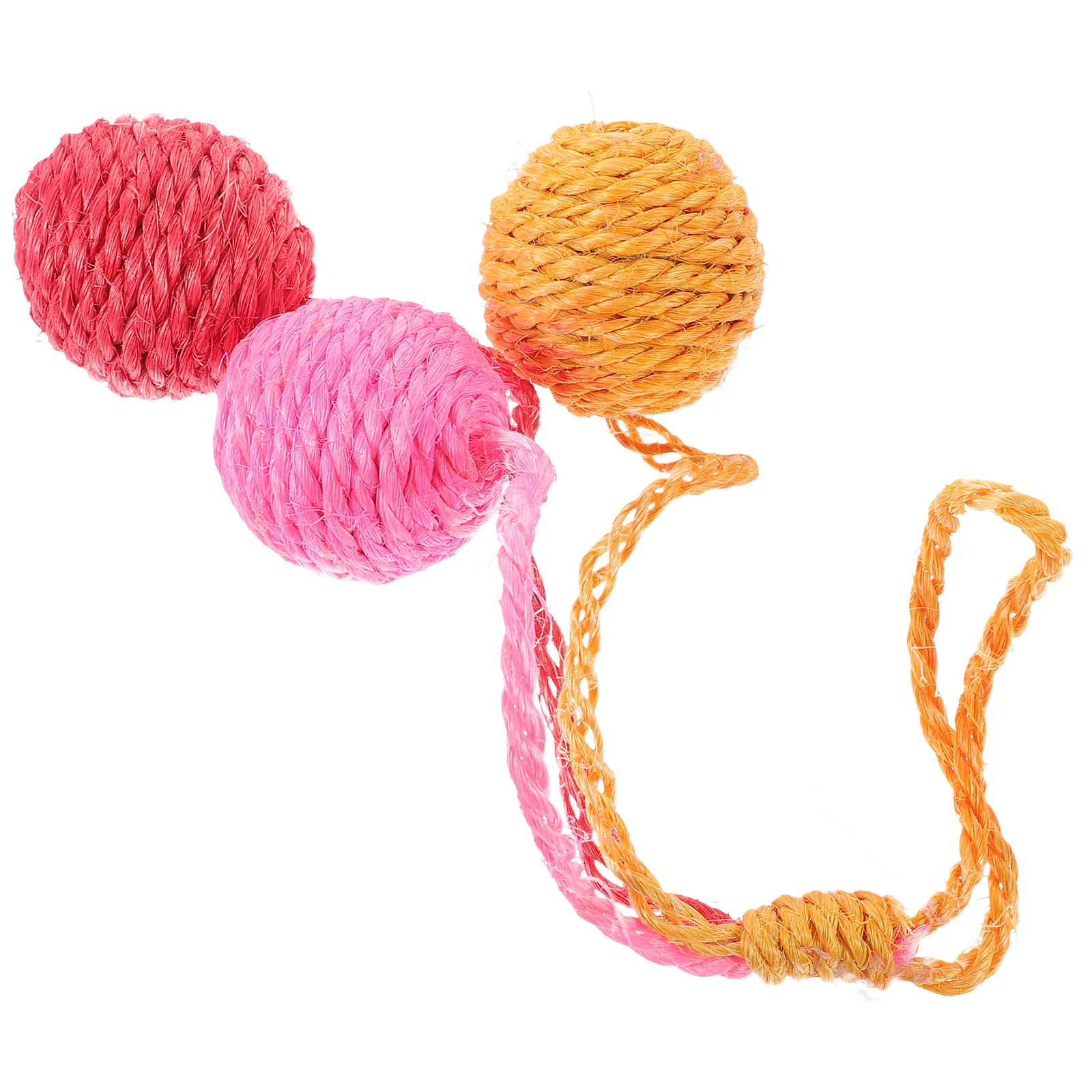 

2Pcs Sisal Hanging Cat Balls Interactive Lightweight Dangle Scratcher for Indoor Cats Mental Stimulation and Physical Activity