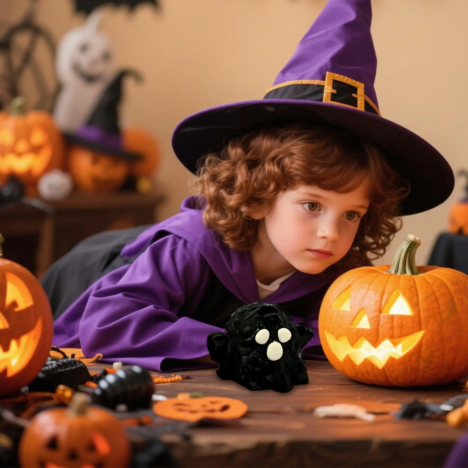 Jouets à presser pour Halloween, fantôme en Silicone, modèle à presser, faveur de fête, jouets de pincement Ultra doux pour la famille, les amis, les adolescents et les jeunes