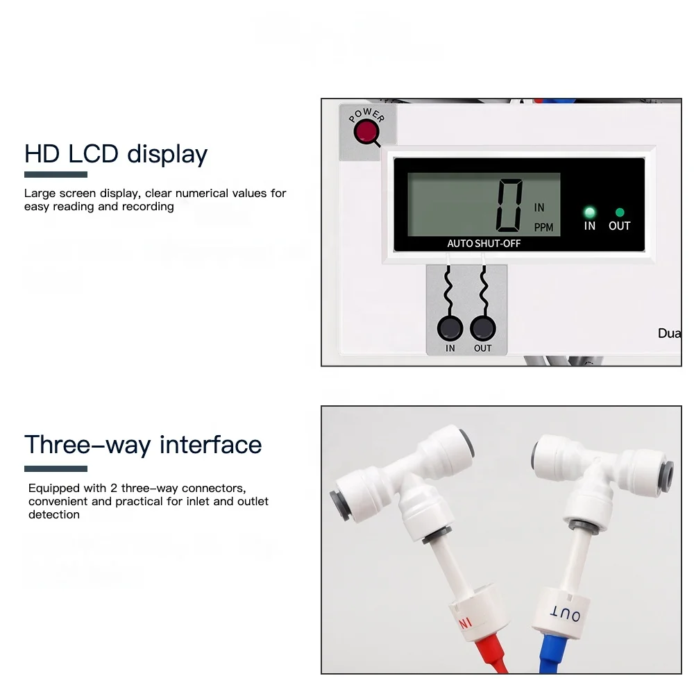Niedriger Preis TDS Meter Inline TDS Meter Digitaler Wassertester zur Überprüfung der Trinkwasserqualität