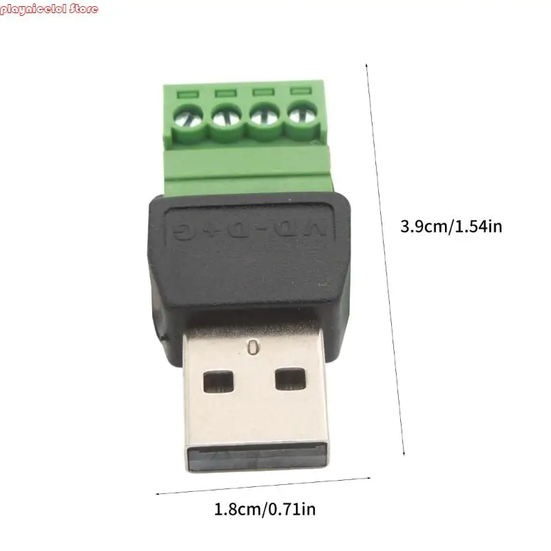 Conectores USB soldados e8ba plugues machos USB 2.0 Adaptadores parafuso Adaptadores