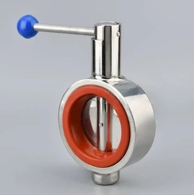 1pcs Butterfly valve manual handle stainless steel DN100 pair of clip type DN15050 hard seal DN125 sanitary grade D71
