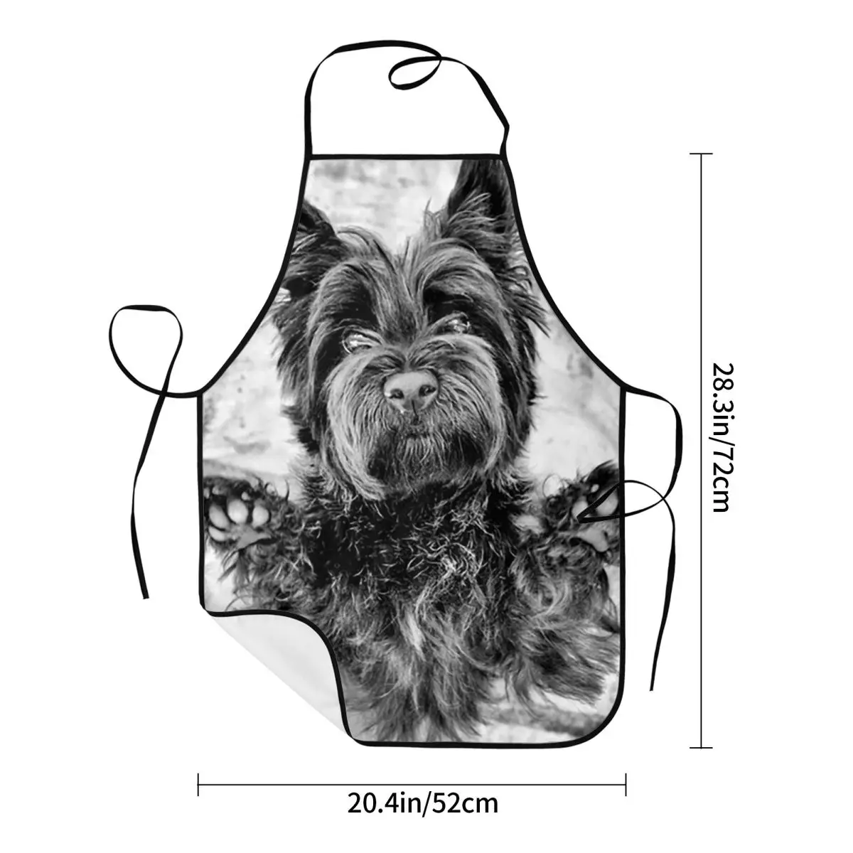 Dog Cairn Terrier Love Apron Chef Cooking Cuisine Tablier Sleeveless Bib Kitchen Cleaning Pinafore for Women Men Painting