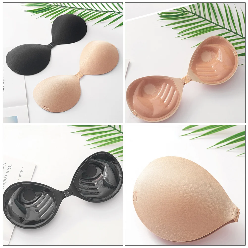1Set trägerlose BHs, unsichtbare Brustaufkleber, hochwertiges Material, langlebig, Push-Up, passend zu jedem Kleiderrock, Silikon-BH