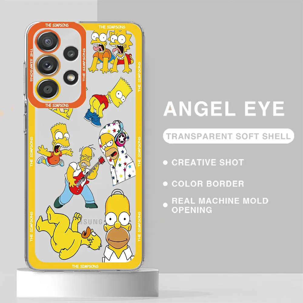 Coque souple et transparente pour téléphone Samsung Galaxy, motif Simpsons, Bart Simpson, pour modèles A15, A13, A24, A32, A33, A54, A55, A72, A12, 5G, A50