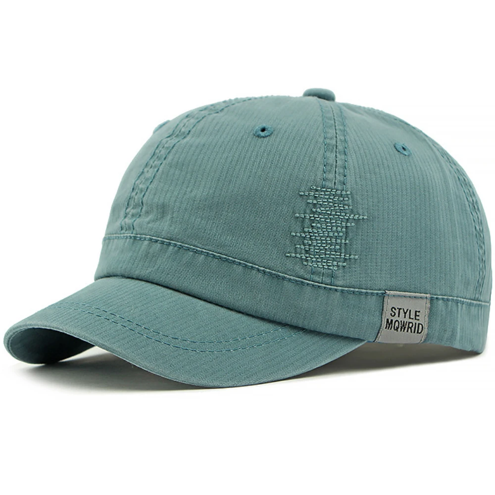 HT4830 100% Cotton Baseball Cap Men Women All Seasons 6 Panels Baseball Hat Male Female Short Brim Sun Cap Adjust Snapback Caps