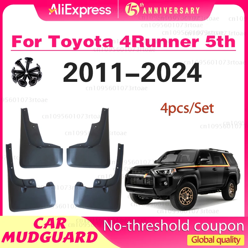 Mud For Toyota 4Runner 5th Gen Accessories 2011 - 2024 Car Mudguards Splash-proof Guards Fender Parts 2022 - 2012 2013 2018 2020