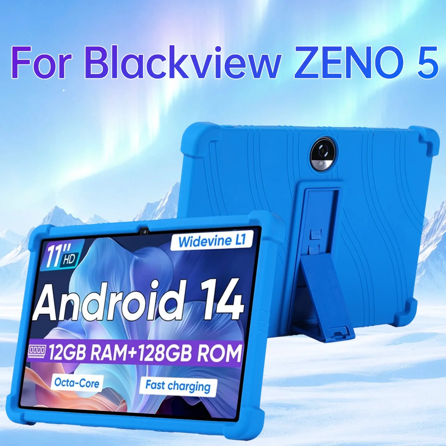 For Blackview ZENO 5 11 inch Silicone case ,4 Corners Thicken Shockproof Soft Silicone Tablet Cover  [Kids Friendly]