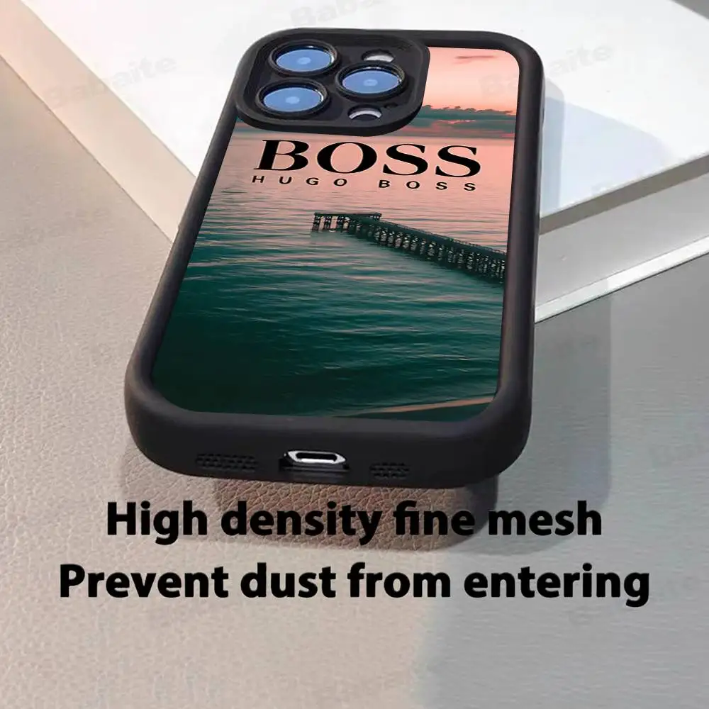 HUGO BBOSSES coque de téléphone coque de téléphone pour iPhone 17 Air 17 16 15 14 13 12 11 Plus Pro Max TPU Silicone souple