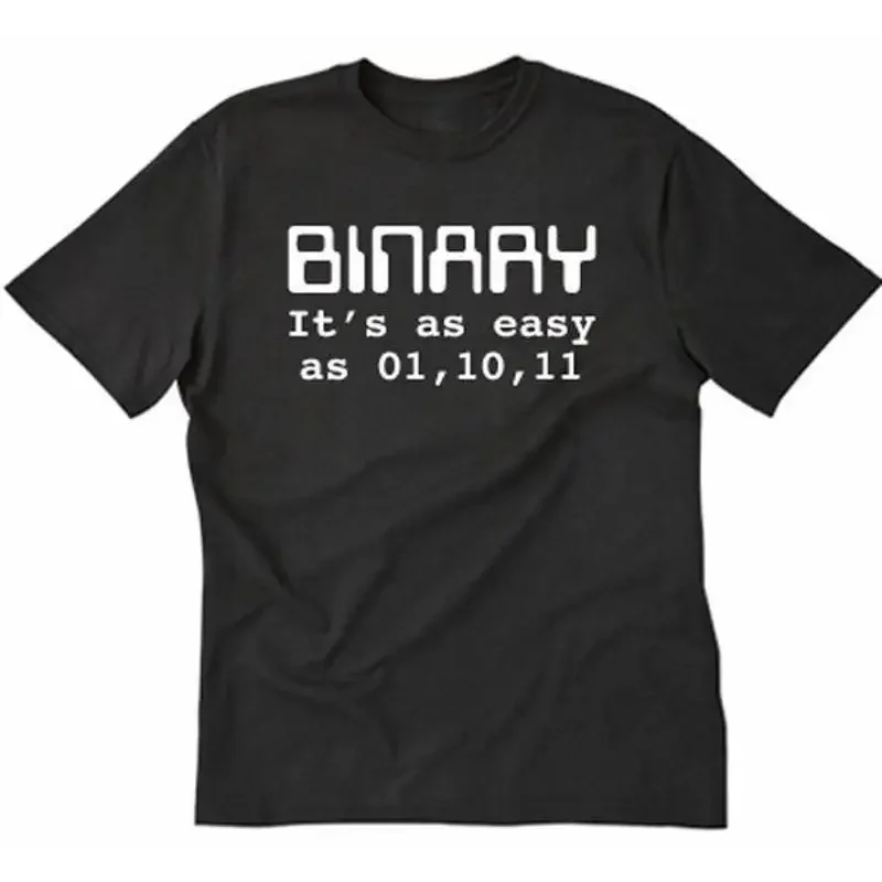 Binary It's As Easy 01 10 11 T shirt Funny Geek Nerd Math
