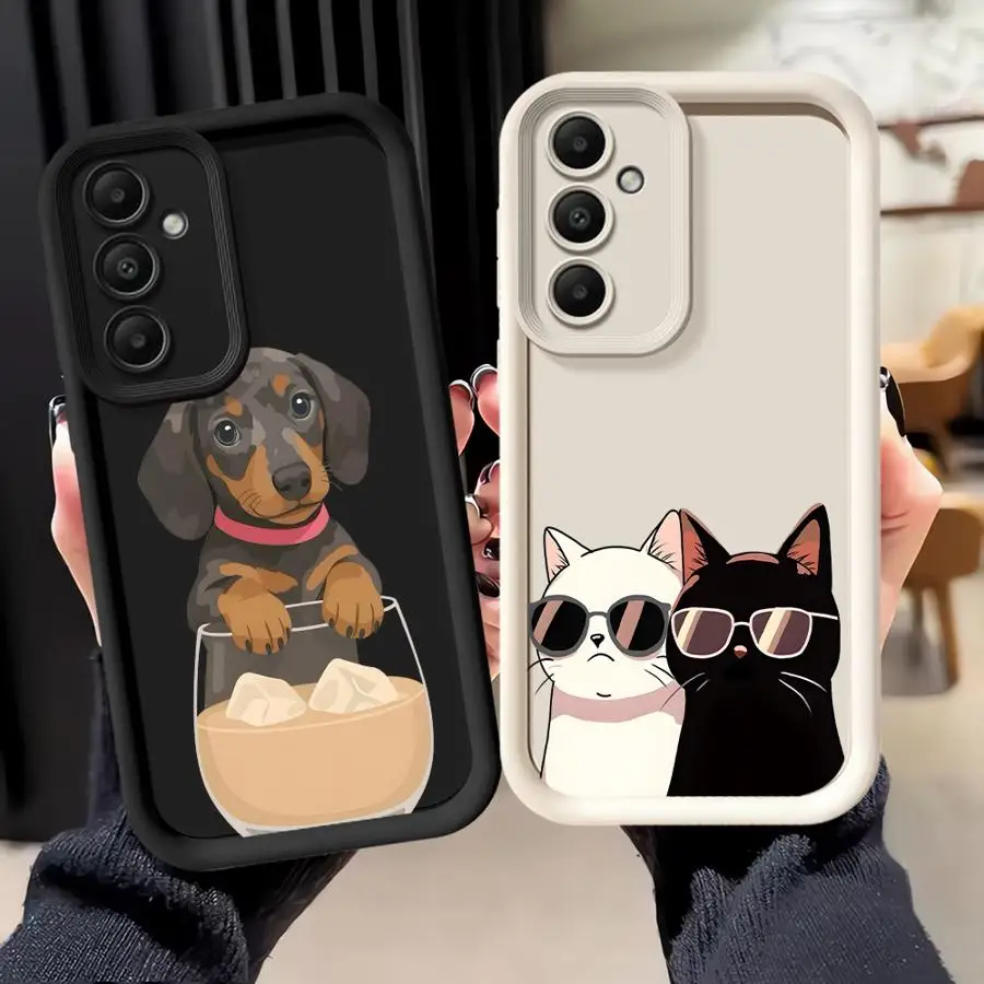 حافظة لهاتف سامسونج جالاكسي A56 A25 A12 A13 A15 A16 A71 A72 A73 A32 A51 A52s A53 A54 A35 A36 A33 A34 A22 A23 كارتون #1