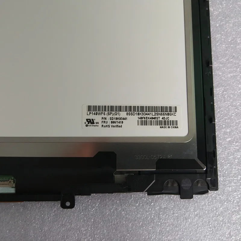Imagem -03 - Yooga Tela Lcd 00ny410 00hn875 00ur189 00jt857 14.0 Polegada Fhd Matriz do Portátil para Lenovo Thinkpad x1 Yoga 1st Gen Tela de Toque x1