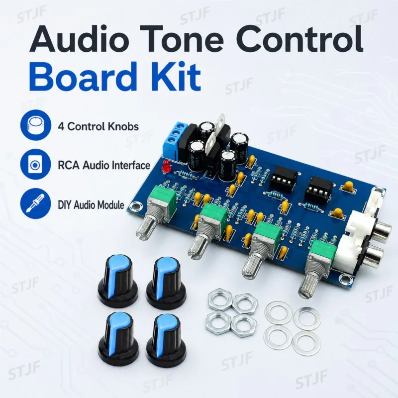 XH-M164 NE5532 Stereo Pre-amp Preamplifier Tone Board Audio 4 Channels Amplifier Module 4CH CH Control Circuit Telephone Preamp