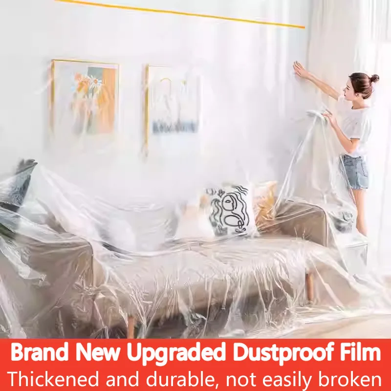 Dustproof cover for dormitories, dustproof cloth to protect furniture, disposable plastic sheet for renovation, full-coverage ho