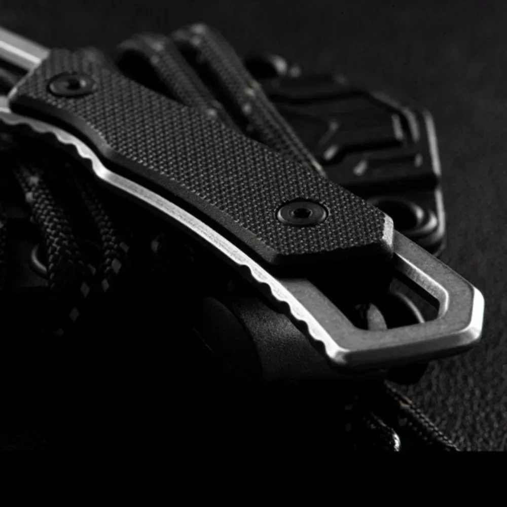 KS 2085 Pisau Lurus Serat Nilon Brace Pisau 8Cr13Mov Pisau Pancing Portabel Multifungsi Luar Ruangan Kolektor Penggemar Pisau