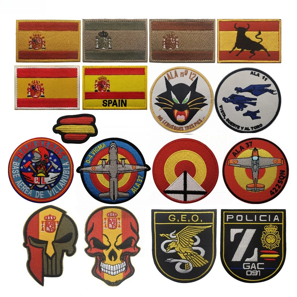 Spanish Armband Patch Military Tactical Patches Hook and Loop Embroidered Patches DIY Apparel Sewing Supplies