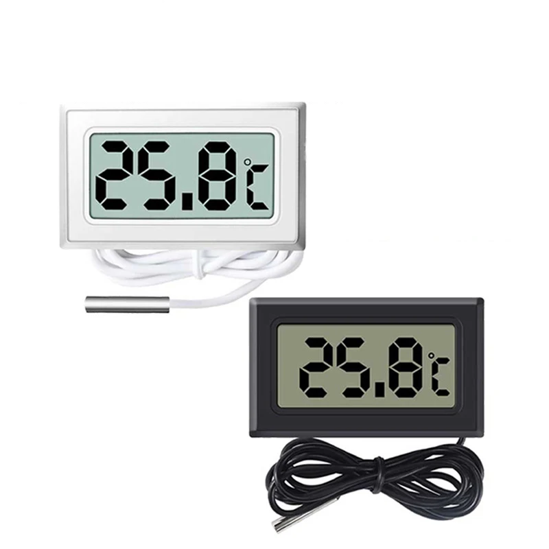 Mini Digital LCD Indoor Convenient Temperature Sensor Humidity Meter Thermometer Hygrometer Gauge Instruments Cable Measurement