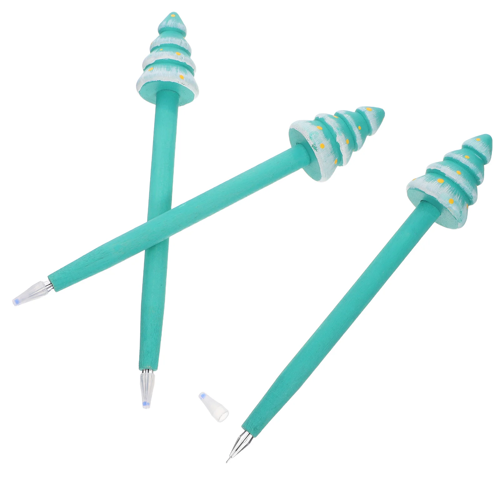 

3 шт., гелевая ручка для рождественской елки, деревянный дизайн, гладкие чернила, ручка для письма для школы, офиса, ведения журнала, праздничные подарки, гелевые ручки для письма