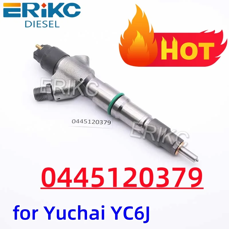 

0445120379 Crude Oil Fuel Injector 0 445 120 379 0445 120 379 Nozzle for Yuchai YC6J Automotive Fuel Injector ERIKC