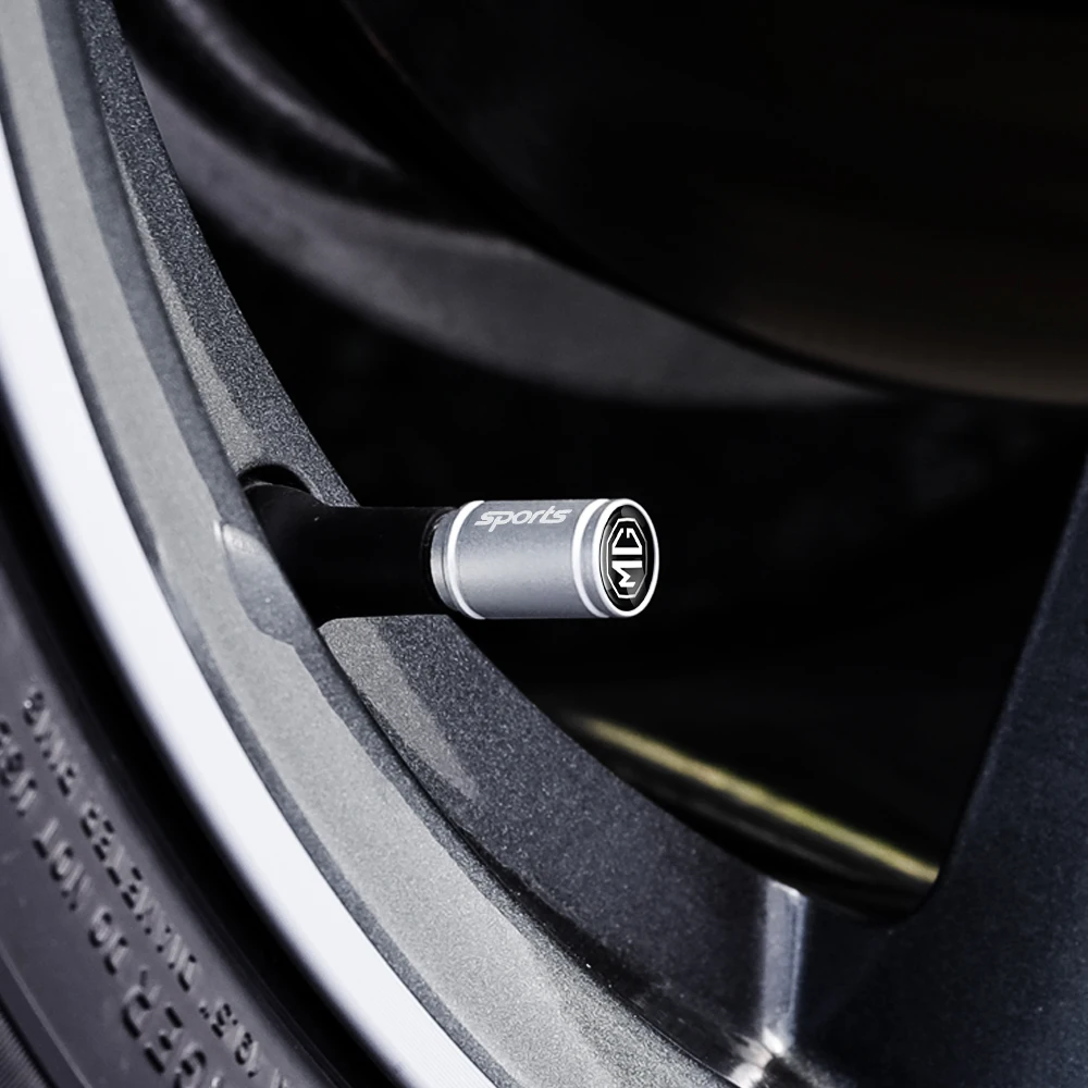 4 قطعة عجلة السيارة الإطارات صمام شارة غطاء ديكور غطاء اكسسوارات لموريس المرآب MG ZS 5 7 6 Cyberster MG4 EV ES5 HS ONE MG6 MG3