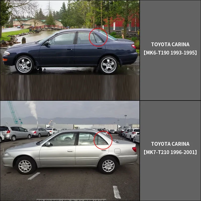 4Psc For Toyota  Carina 1993-2001 Car Window Visor Awning Shelters Windshield Side Window Rain Sun Shade Auto Accessories