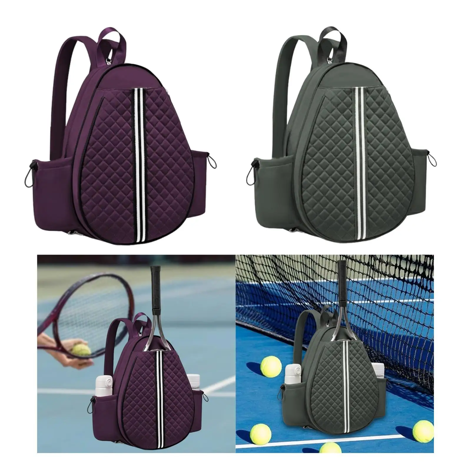 Tennis Handbag Oxford Cloth Waterproof Backpack Lightweight Racket Bag Large Capacity for Outdoor Sports Women Men view 4